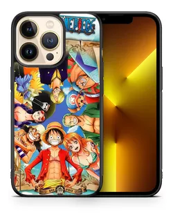 Funda Protectora Para iPhone One Piece Gang Anime Tpu Case