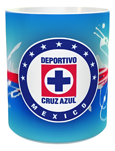 Taza Cruz Azul Liga Mx Ceramica 11oz Sublimada Perzonalizada