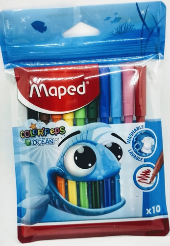 Marcadores Color'peps Ocean X10  Lavable 