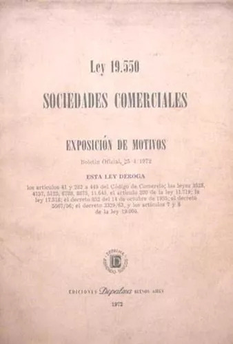 Ley 19.550 - Sociedades Comerciales