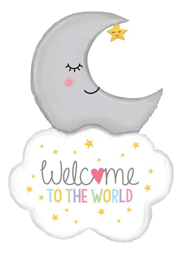 Bienvenido Al Mundo Baby Moon Globo De Fiesta De Alumin...