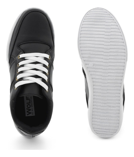 Zapatilla Urbana Hombre Eco Cuero Liviana Comoda Wolf 430