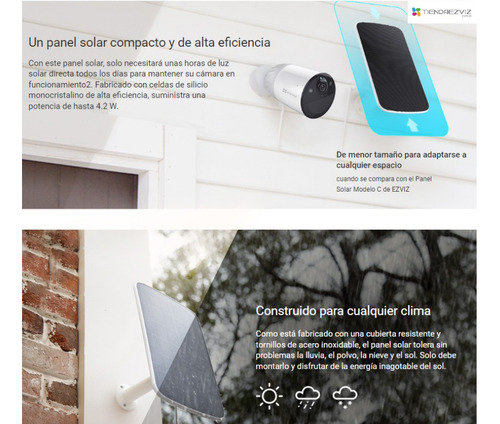 Imagen 9 de 10 de Cámara Ezviz Ext Hb8 2k Color 24 Hrs 360º + Panel Solar D