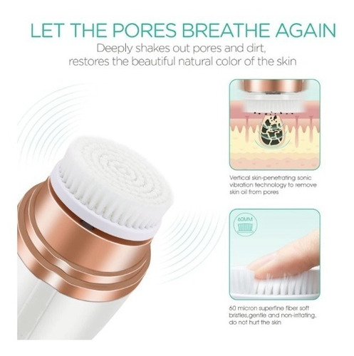 Imagen 3 de 8 de Cepillo Limpieza Profunda Poros Exfoliante Masaje Unisex Usb