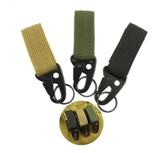 Llavero Mosqueton Táctico Militar Sist Molle Velcro