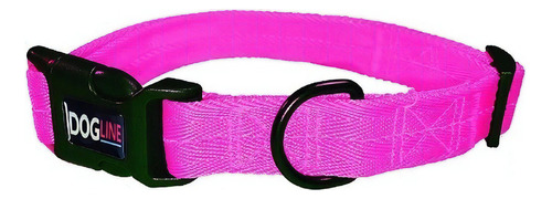 Collar Perro Nylon Ultrasuave Dogline Talla Grande Rosa