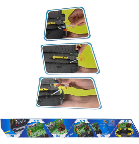 Brinquedo Pista Com Dinossauro 4 Carrinhos + Lançador E Loop