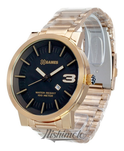 Relógio X-games Masculino Xmgs1007 P2kx Dourado Analógico