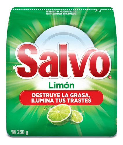 Lavatrastes Para Lavavajillas Salvo Limón En Bolsa 250 g