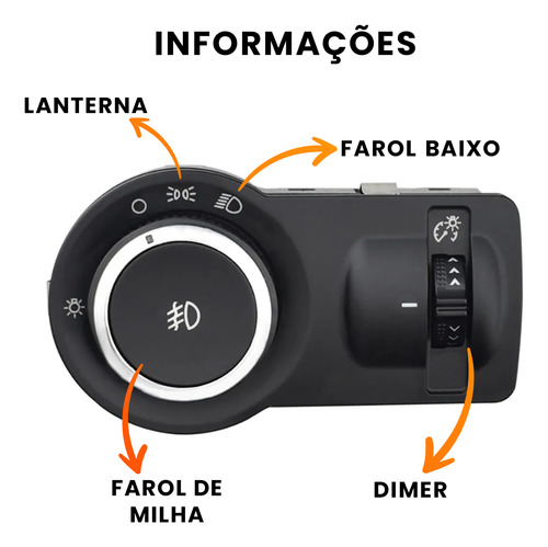 Botão Interruptor Farol Milha Agile Cobalt Montana Onix S10