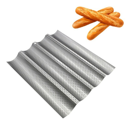 Molde Perforado Antiadherente Para Pan Francés Pan Baguette