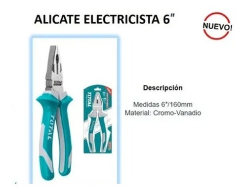 Alicate Electricista 6  (160mm) Total