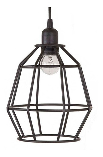 Luminaria Jaula Colgante Metalico Ovalada Interelec 403079