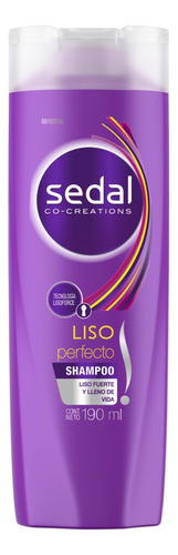 Shampoo Sedal Co-Creations Liso Perfecto en botella de 190mL por 1 unidad