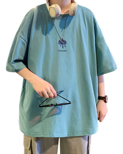 Camiseta Con Cuello Redondo, Cómoda, Ajuste Perfecto, Textur