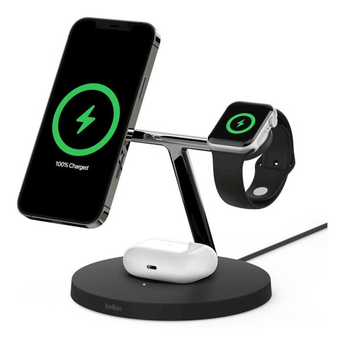 Cargador Inalámbrico Belkin 3 En 1 Con Magsafe De 15 W Amv