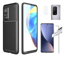 Comprar Case Funda Carbono Para Xiaomi Mi 10t \u002F 10t Pro + Vidrios