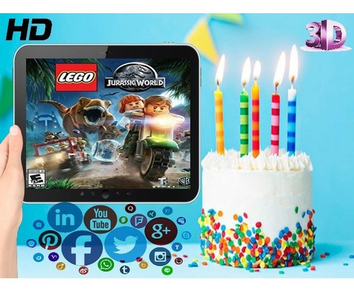 Vídeo Invitación Cumpleaños Lego Dinosaurio Efectos 3d Hd