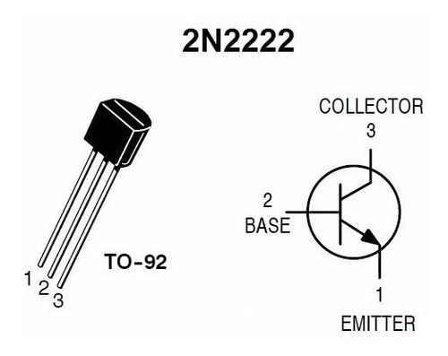 10 Piezas 2n2222a Transistor Npn 2n2222 Arduino Pic Pinout 