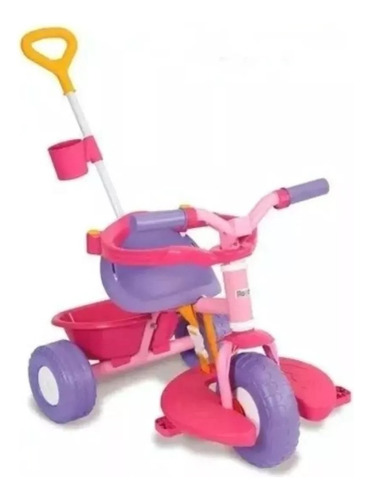 Triciclo Go Infantil Nena/e Rondi C/barral Apoyapíes Canasto Color Rosa