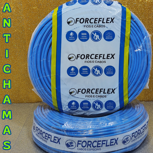 3 Rolos Fio Elétrico 16mm X 70 Metros Cabo Flexível- 4 Cores