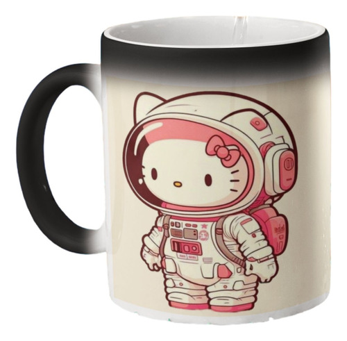 Taza Hello Kitty Mágica Astronauta Para Café De Cerámica 