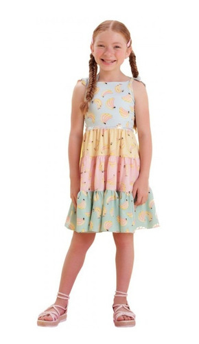 Imagem 2 de 4 de Vestido Infantil Petit Cherie Fruit Style Bananas 21384