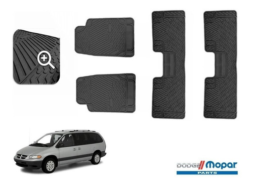 Kit Tapetes 3 Filas Dodge Caravan 1999 Negros