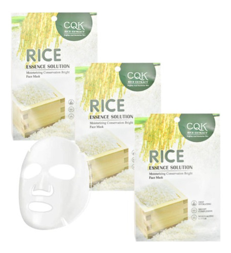 Mascarilla Rice Essence Solution - Paquete De 5