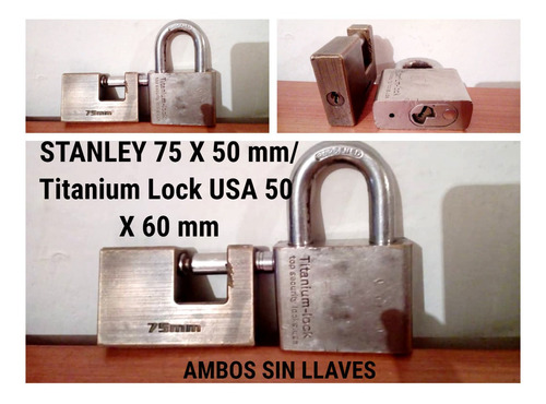 Candados Anticizalla(20)titaniumlock 50x60mm Y Stanley 75x50