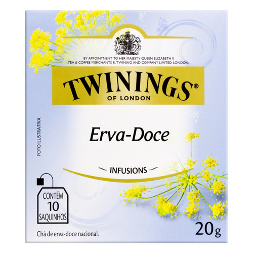 Chá Twinings erva-doce em sachê 20 g 10 u