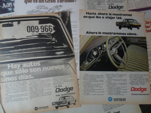 Lote Dodge Coronado Polara Gt Publicidad No Insignia Manual