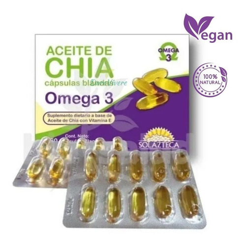 Aceite Chia Sol Azteca X 60 Capsulas