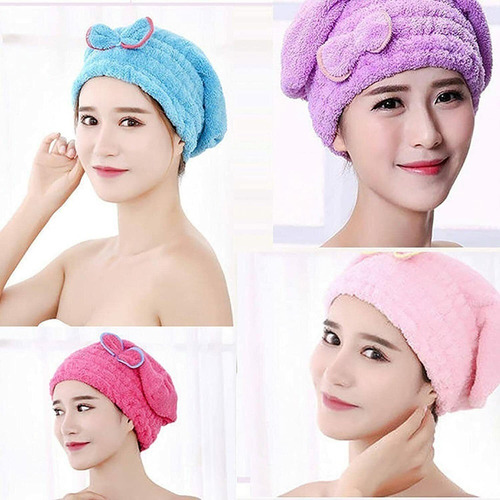 6 Unidades Gorro De Toalla Microfibra Para Secar El Cabello