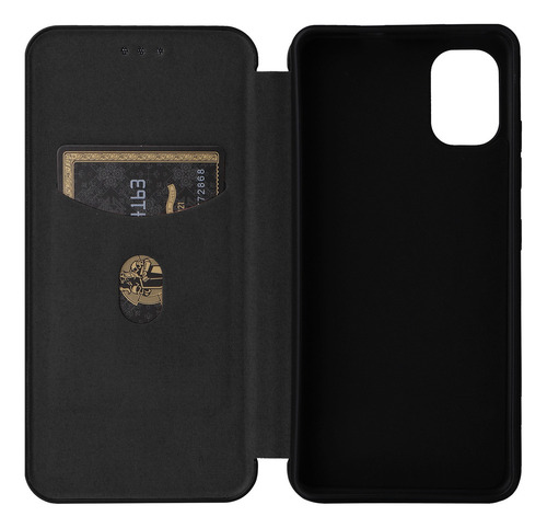 Funda Tipo Cartera De Fibra De Carbono For Teléfono Nokia