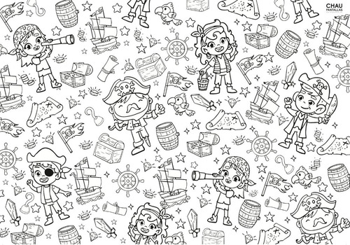 Imagen 5 de 10 de Block Individuales Personajes Para Colorear Chau Pantallas