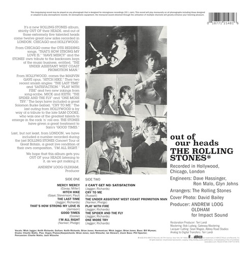Vinilo: The Rolling Stones - Out Of Our Heads Us Transluc...