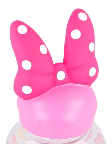 Imagen 2 de 3 de Botella Agua Tritan Con Figura 3d En La Tapa Minnie 560 Ml