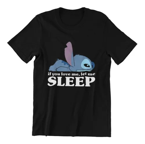 comprar Polera Unisex Lilo Y Stitch Mono Dormir Estampado Algodon