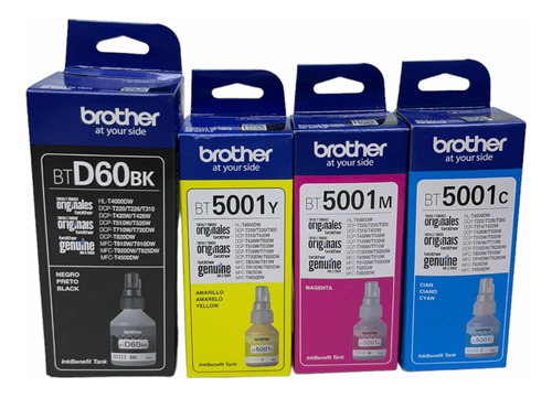 Pack 4 Tintas Brother Originales Btd60bk Bt5001m Bt5001c