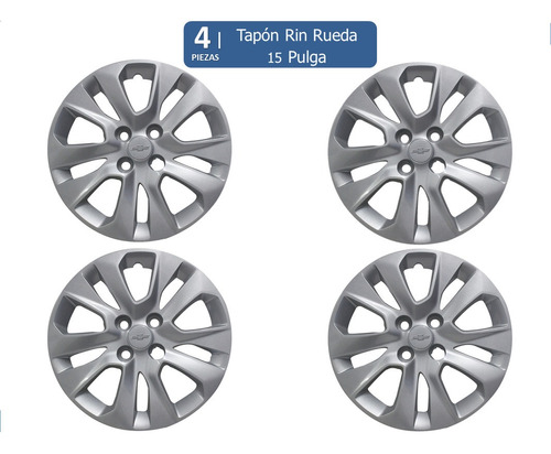 Tapon Rueda R15 Chevrolet Onix 2020-2022 4 Pzs