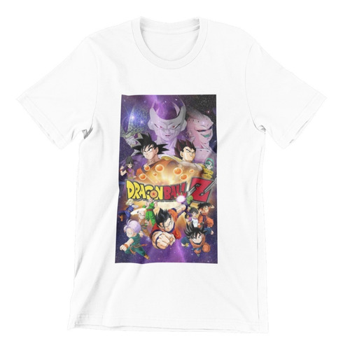 Polera Unisex Dragon Ball Z Goku Anime Poster Algodon Estamp