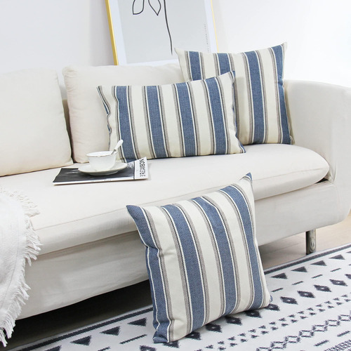 Jojusis Stripe Show Pillow Covers Cubas De Almohadas De Casa