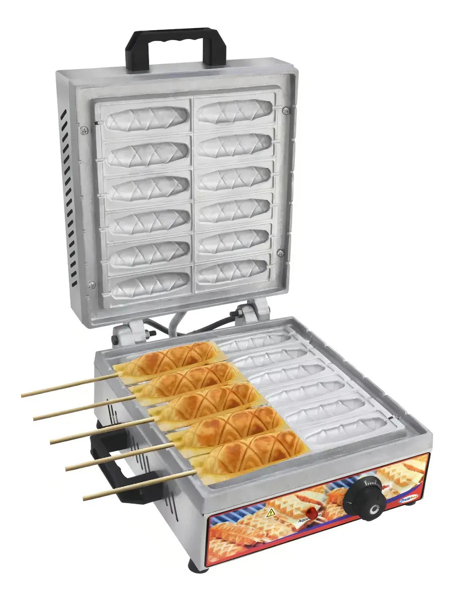Crepeira Elétrica Pratic Metal 12 Cavidades Crepe no Palito