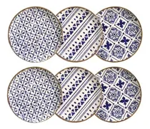 Comprar Jogo 6 Pratos Sobremesa Linha Coup Asteca Porto Brasil Cor Prato Branco Prato Asteca