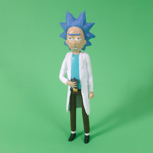 Boneco Rick Sanchez Seriado Rick & Morty - 3d Pintado À Mão