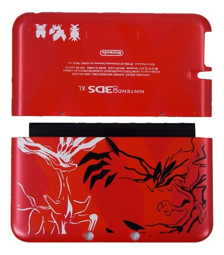 Cover Plate Rojo Pokemon Xy Para Nintendo 3ds Xl