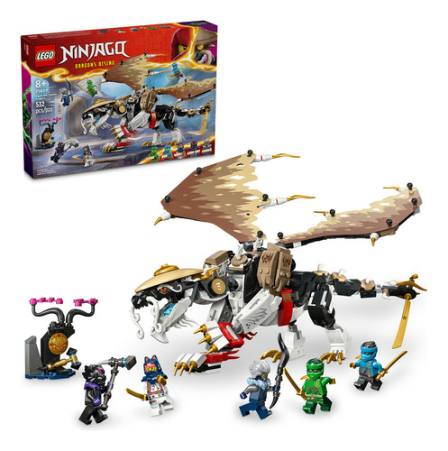 LEGO® NINJAGO® Dragón Maestro Egalt juguete de construcción y aventuras con gran dragón construible y 5 minifiguras de ninjas para niños y niñas de 8 años en adelante 71809