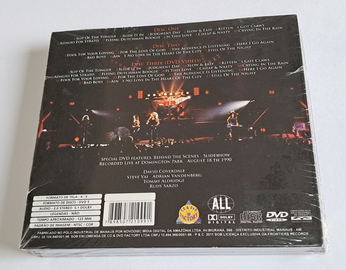 Box 2 Cds + Dvd Whitesnake - Live At Donington 1990 Digipack