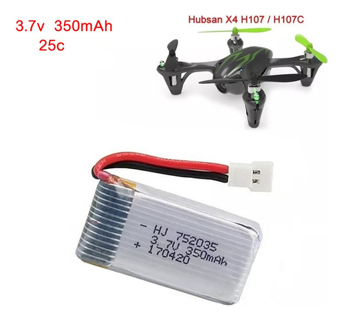 Bateria Lipo 3.7v 350mah P/ F949 E Mini Drone Jjrc / Eachine